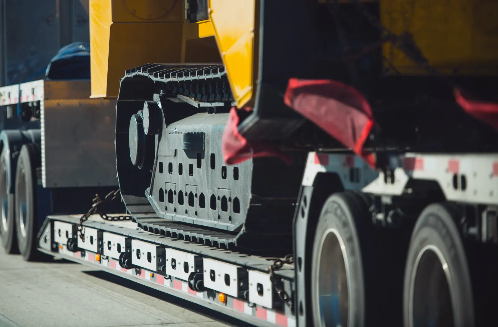 heavy machinery being transported